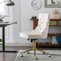 Velvet Fabric Tufted Button Home Office Chair, Adjustable Office Chair Swivel Office Chair - Chilazexpress Ltd