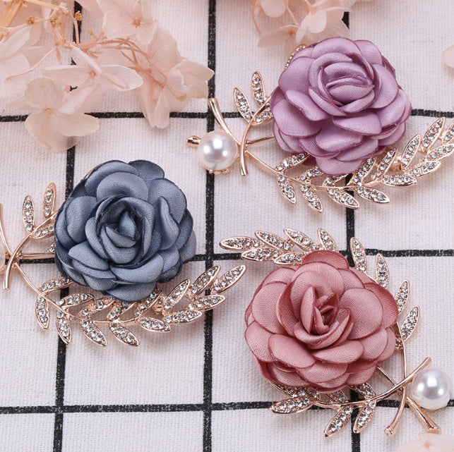 Fabric Flower Lady Temperamental Pin Sweater Coat Cardigan Women's Corsage Clothing Accessories - Chilazexpress Ltd