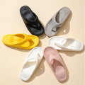 Solid Color Striped Texture Flip-Flops Slippers For Women Men Non-slip Wear-resistant House Shoes Summer Outdoor Beach Shoes Couple - Chilazexpress Ltd