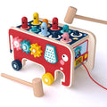 Montessori Toddlers Kids Wooden Pounding Bench Animal Bus Toys Early Educational Set Gifts For Children Toy Musical Instrument - Chilazexpress Ltd