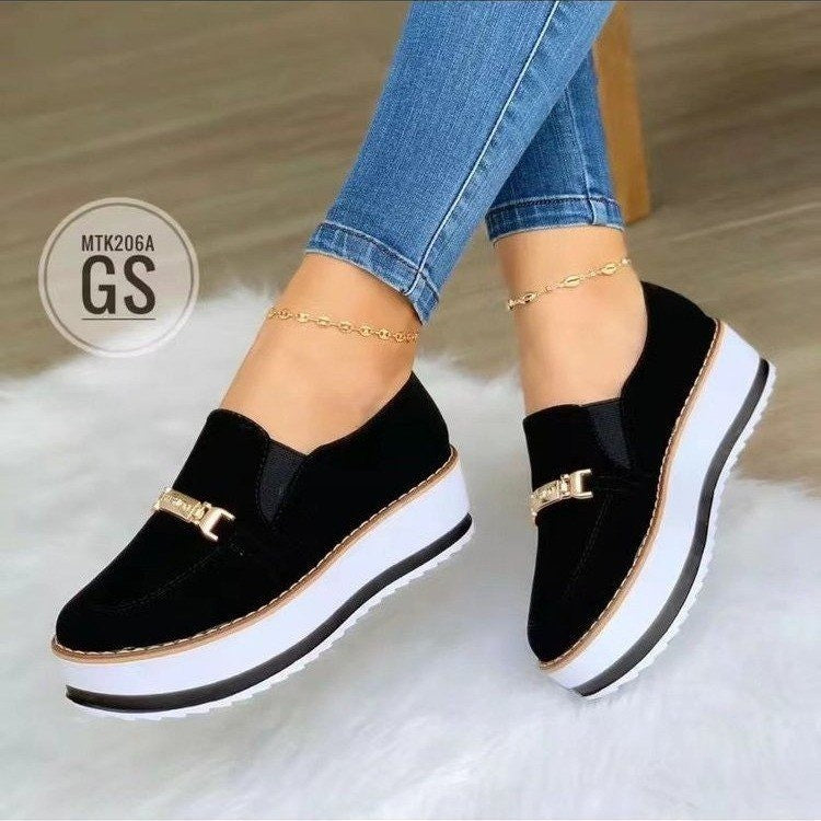 Slip On Flat Sneakers For Women Platform Shoes - Chilazexpress Ltd