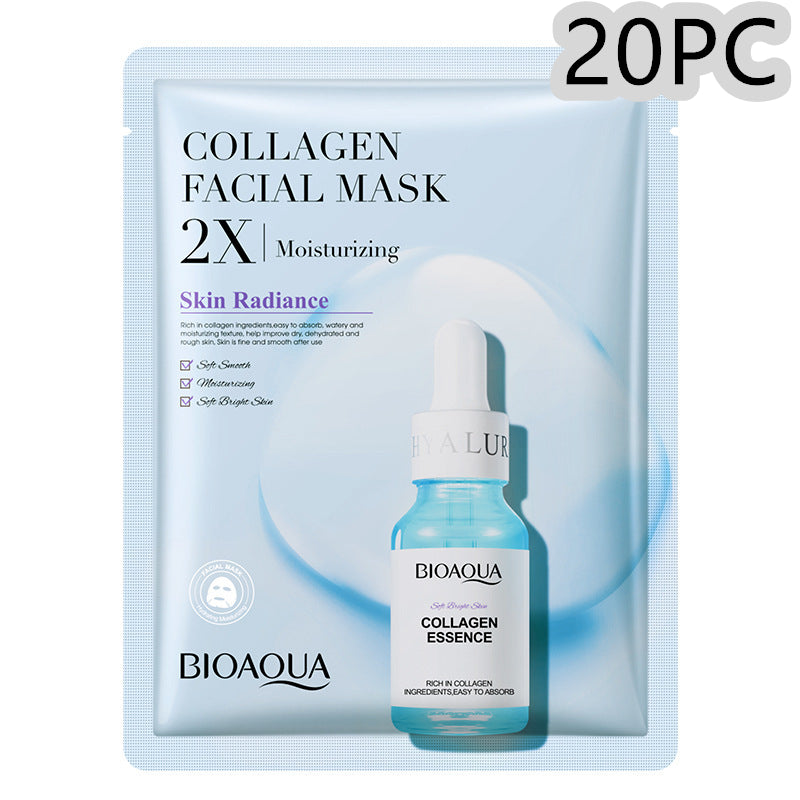 Collagen Face Mask Moisturizing Firming Face Sheet Mask Hyaluronic Acid Facial Masks Beauty Skin Care Gel Skin Care - Chilazexpress Ltd