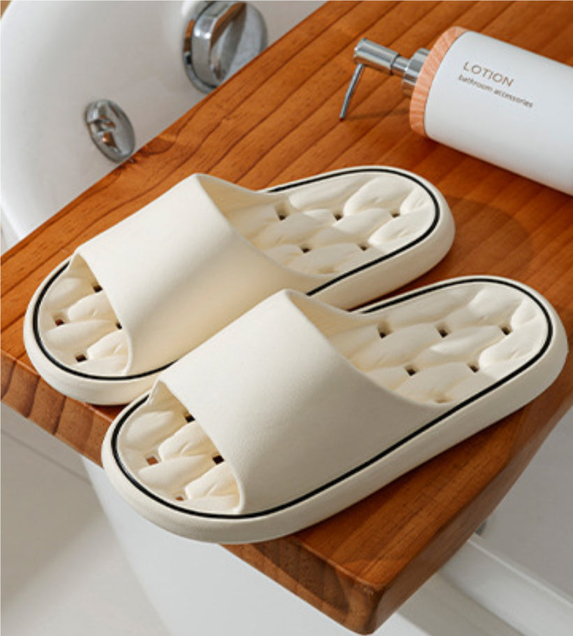 Non-slip Design Bathroom Slippers Home Summer Thick Sole Floor Bedroom House Shoes For Women Men - Chilazexpress Ltd