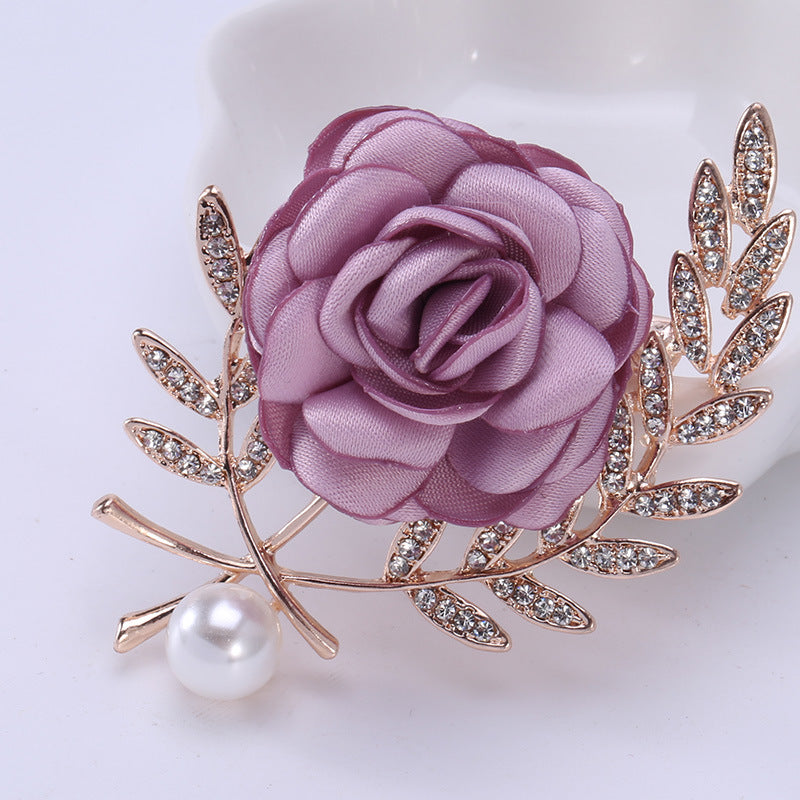 Fabric Flower Lady Temperamental Pin Sweater Coat Cardigan Women's Corsage Clothing Accessories - Chilazexpress Ltd