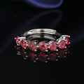 Affectionate Colorful Diamond Super-Shiny Zircon Heart-Shaped Ring For Women - Chilazexpress Ltd