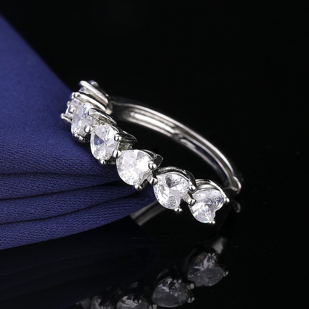 Affectionate Colorful Diamond Super-Shiny Zircon Heart-Shaped Ring For Women - Chilazexpress Ltd