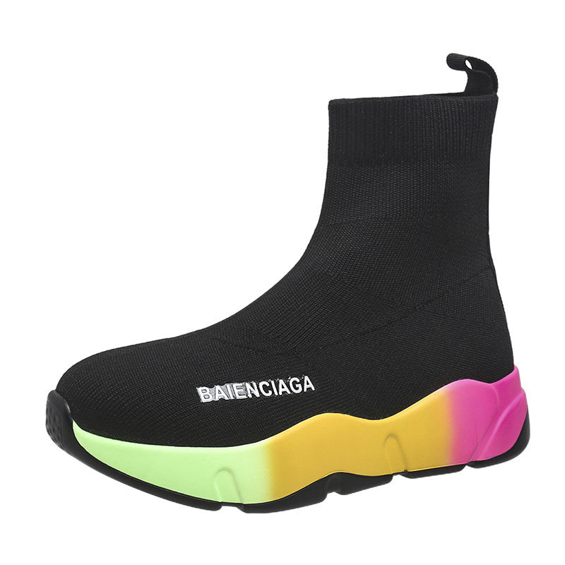 Black Sock Boots For Women Platform Shoes - Chilazexpress Ltd