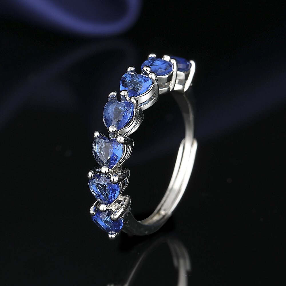 Affectionate Colorful Diamond Super-Shiny Zircon Heart-Shaped Ring For Women - Chilazexpress Ltd