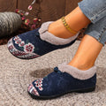 Flat Bottom Embroidery Cotton Shoes For Women - Chilazexpress Ltd