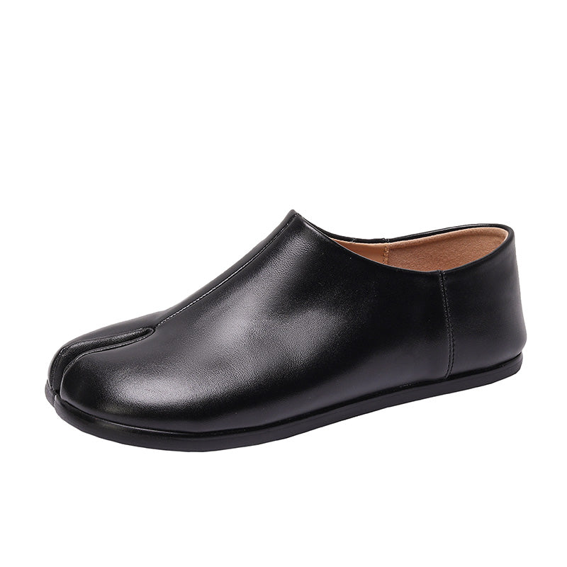 Vegetable Tanned Sheepskin Split Toe Shoes For Women - Chilazexpress Ltd