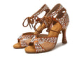 Mesh Studded Diamond Latin Dance Shoes For Women - Chilazexpress Ltd
