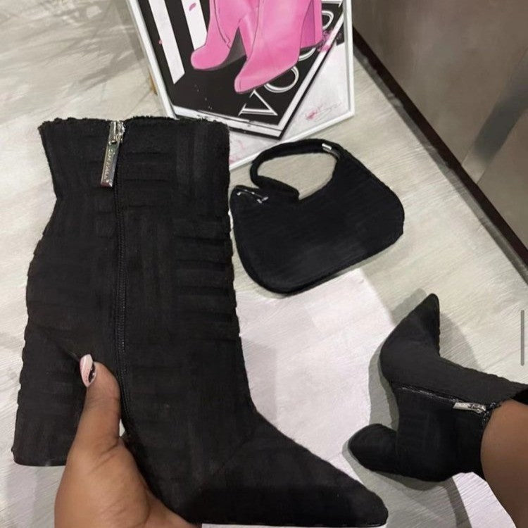 Heeled Boots For Women Fashion Pionted Toe Shoes - Chilazexpress Ltd