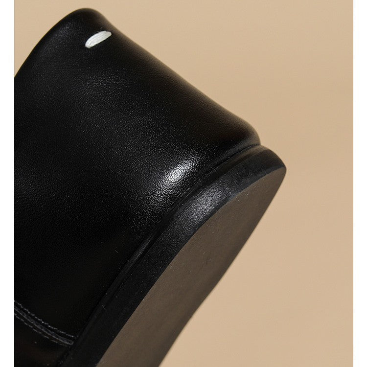 Vegetable Tanned Sheepskin Split Toe Shoes For Women - Chilazexpress Ltd