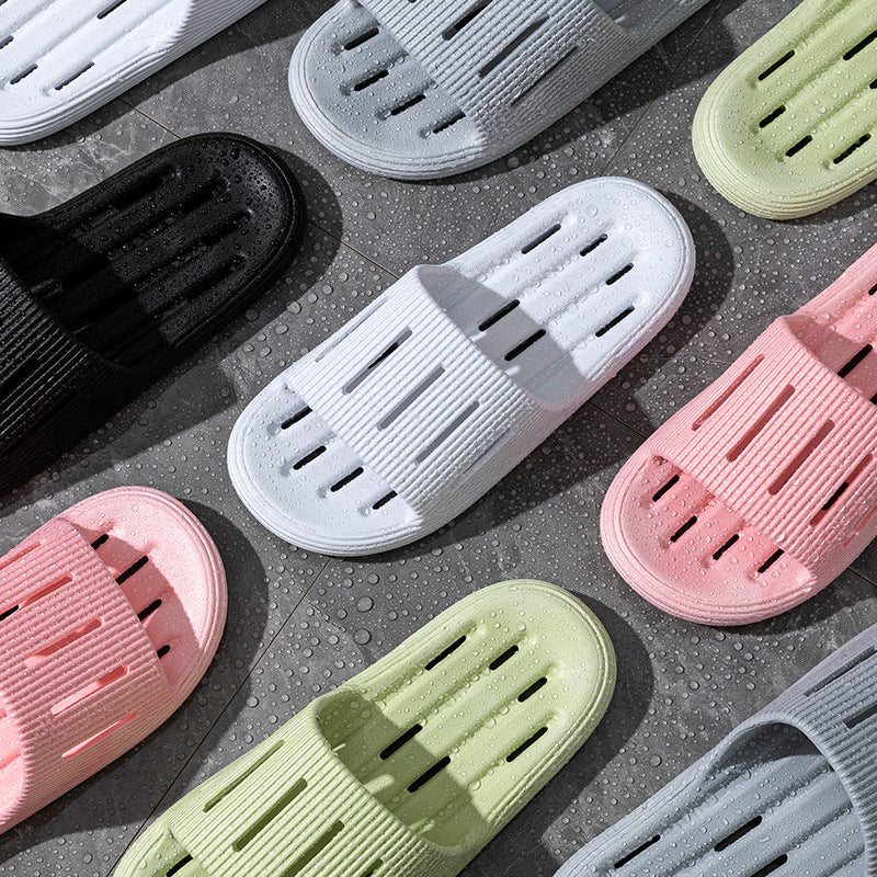 Summer Home Slippers With Hollow Sole Design Non-slip Floor Bathroom Slipper For Women Men's House Shoes - Chilazexpress Ltd