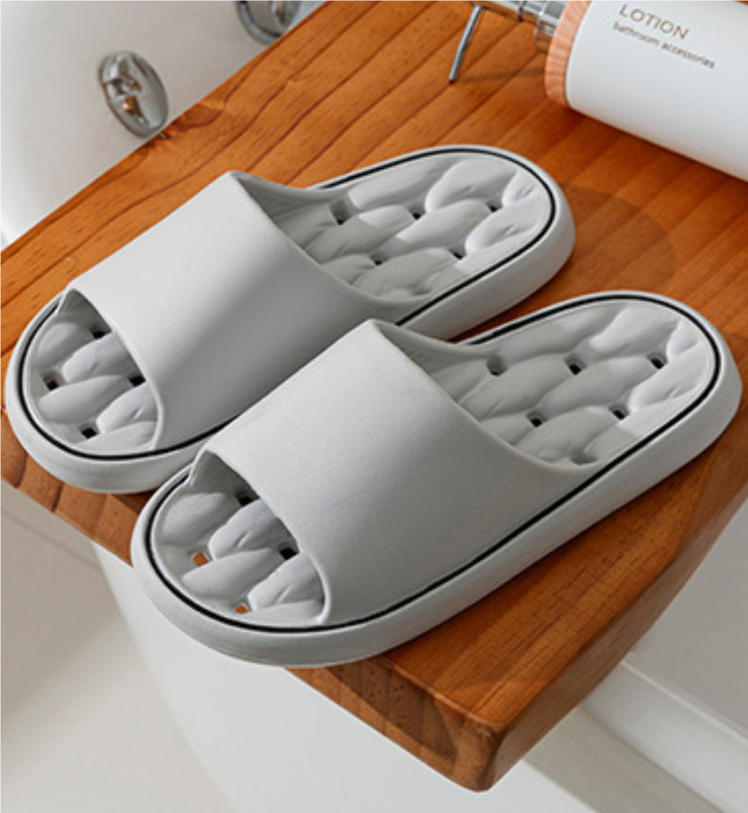 Non-slip Design Bathroom Slippers Home Summer Thick Sole Floor Bedroom House Shoes For Women Men - Chilazexpress Ltd