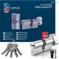 1 Piece Of European Standard Size, 70mm Length Knob Lock Cylinder, Lock Cylinder With 5 Keys, Suitable For Anti-Theft Doors, Office Doors, Stainless Steel Doors, Indoor Doors - Chilazexpress Ltd