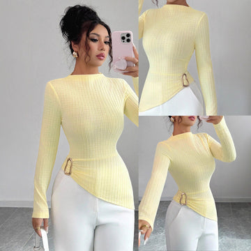 Long Sleeve Top for Women's Autumn Fashion