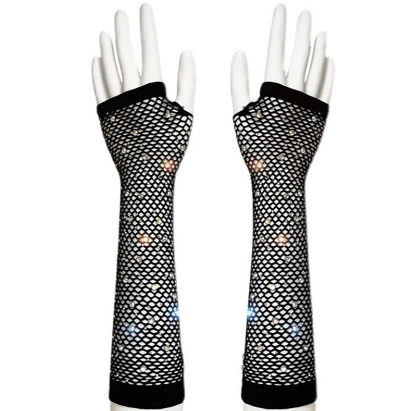 Fishing Net Hot Drill Finger Lace Gloves Clothing Accessories - Chilazexpress Ltd