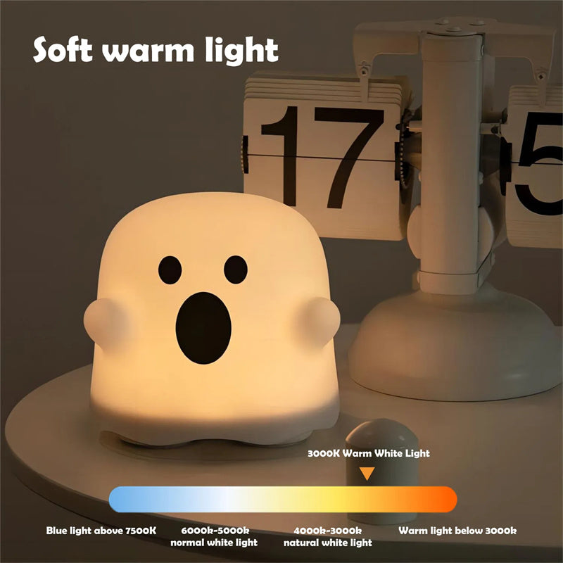 Home Decor Silicone Night Light Bedside Table Lamp LED Touch Sensor Lamp For Girl Bedrooms Living Room Decoration Kids Birthday Gift Halloween Decorations