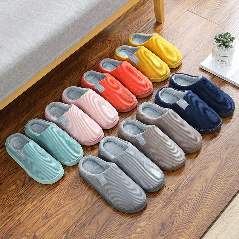 Corduroy Slippers For Women Home Shoes Men Women Couple - Chilazexpress Ltd