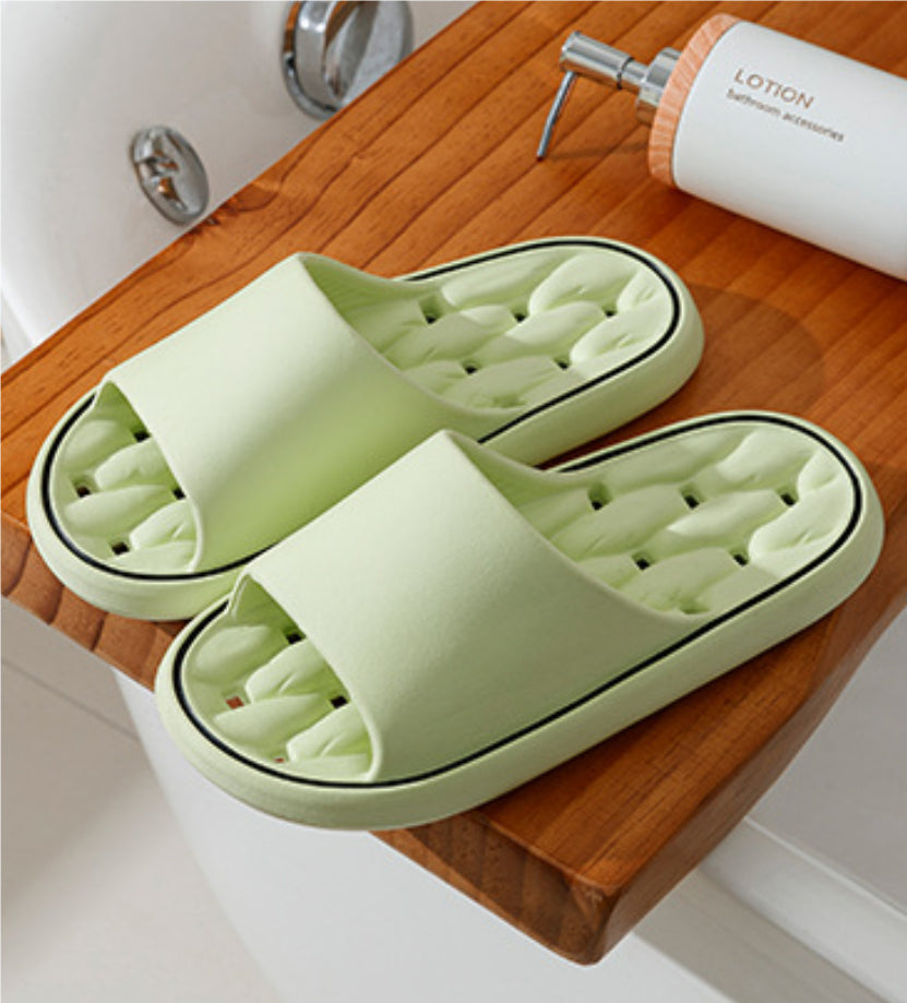 Non-slip Design Bathroom Slippers Home Summer Thick Sole Floor Bedroom House Shoes For Women Men - Chilazexpress Ltd