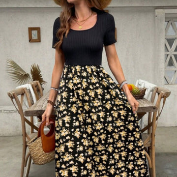 Summer European Style Printed Dress