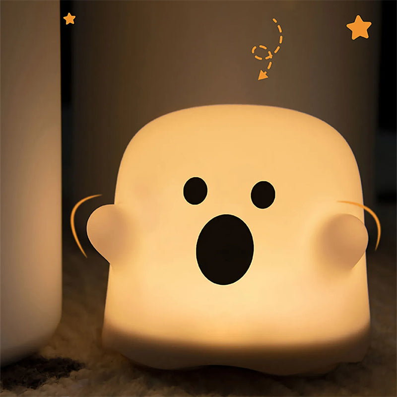Home Decor Silicone Night Light Bedside Table Lamp LED Touch Sensor Lamp For Girl Bedrooms Living Room Decoration Kids Birthday Gift Halloween Decorations