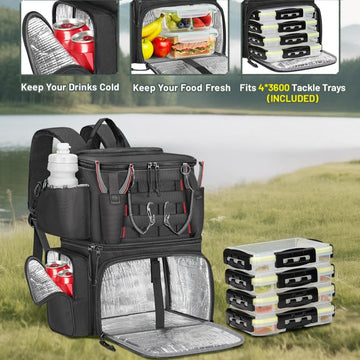 Large-Capacity Waterproof Oxford Cloth Fishing Backpack