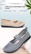 Casual Shoes For Women Flying Woven Women's Shoes Breathable Women Hollow Out Soft Bottom Mom Shoes - Chilazexpress Ltd
