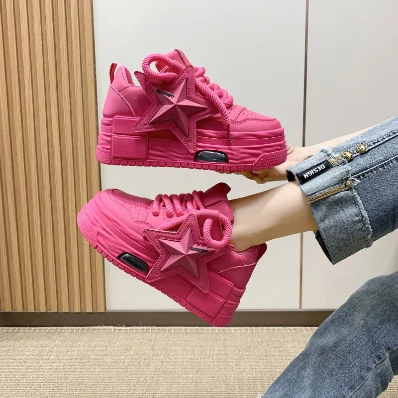 Lightweight Fashion All-match Casual White Shoes For Women Platform Board Shoes - Chilazexpress Ltd