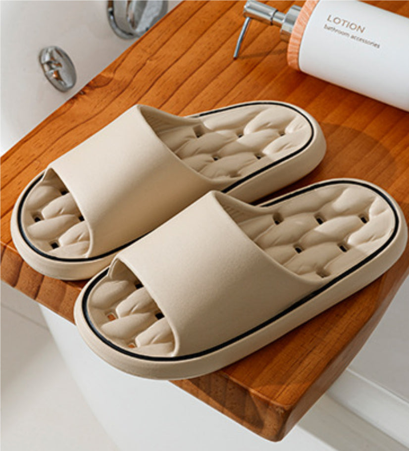 Non-slip Design Bathroom Slippers Home Summer Thick Sole Floor Bedroom House Shoes For Women Men - Chilazexpress Ltd