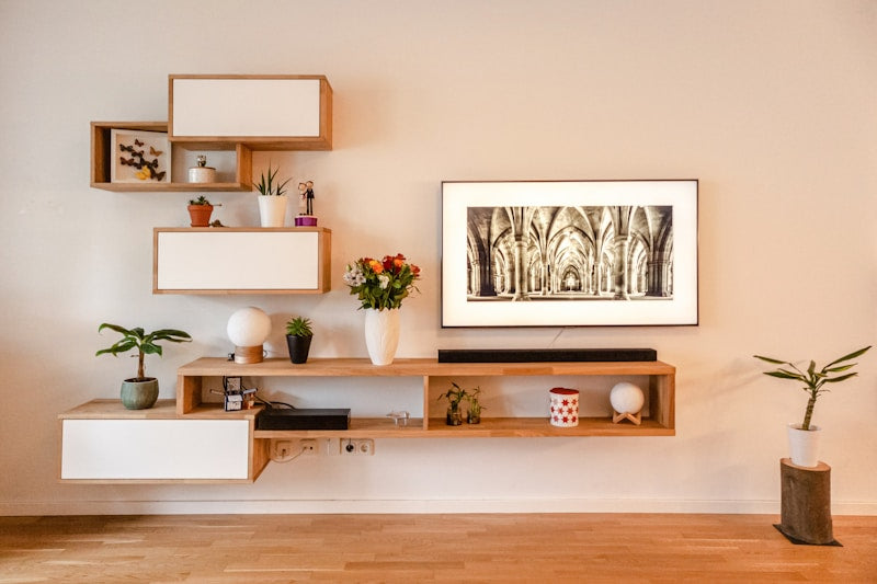Minimalist Floating Walnut Wall Shelves