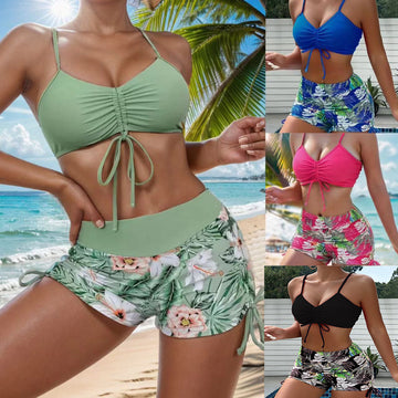 Plus Size Two-Piece Split Bikini Set