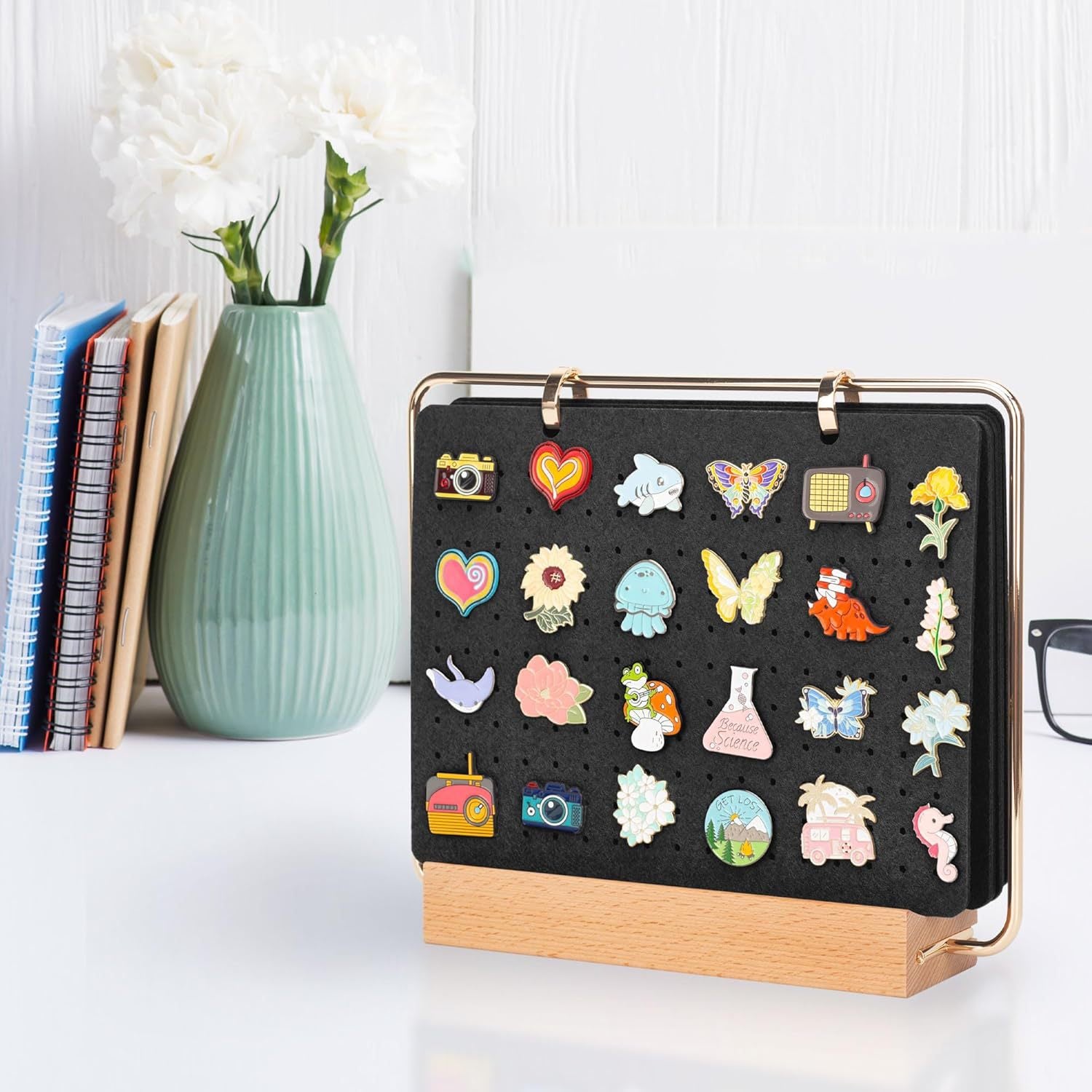 Wall-Mounted Felt Pin Display Rack