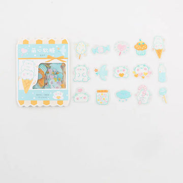 Cute Cartoon Animal & Fruit PVC Sticker Pack (45 pcs) - Chilazexpress Ltd