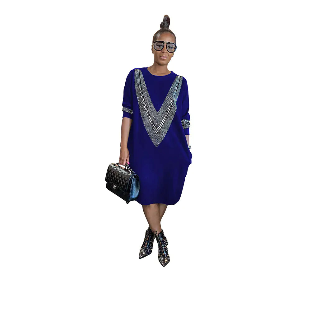 YZ1224 Women's Casual Loose Dress for Fall/Winter - Chilazexpress Ltd