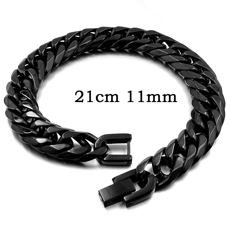 Men's Miami Cuban Link Chain Bracelet Stainless Steel 5X Layered Black  Plated Bling CZ Bangle Gift for Him/Her Free shipping Y2K - AliExpress