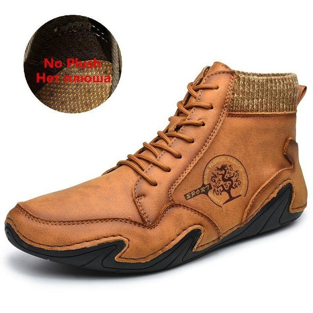 Men Winter Autumn Leather Casual Boots