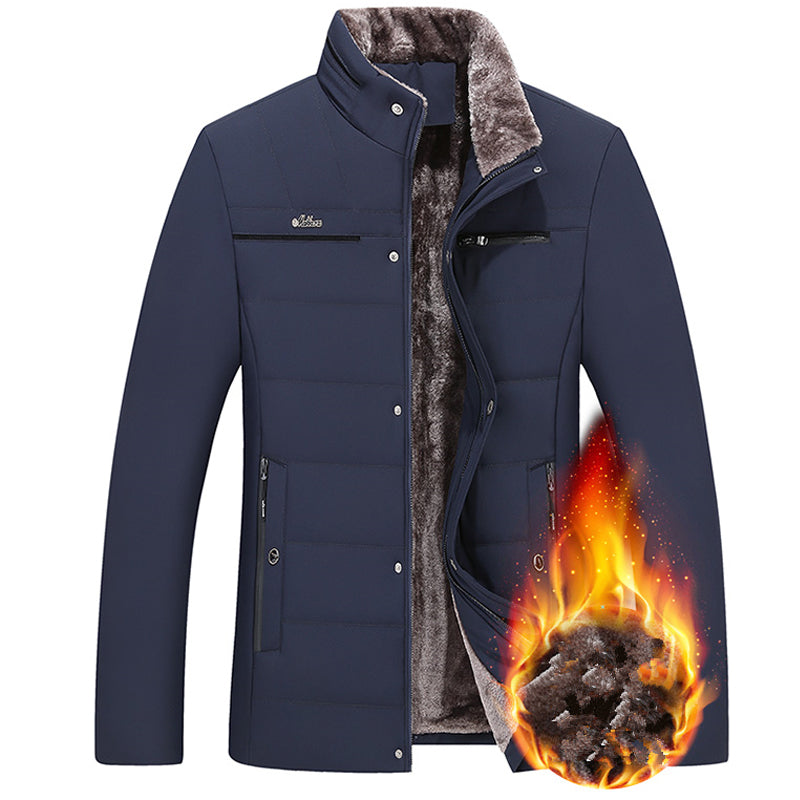 Winter Men Cotton Padded Warm Loose Jacket