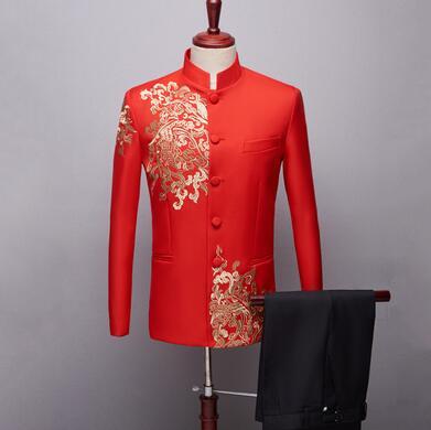 men's Chinese tunic suit set with pants