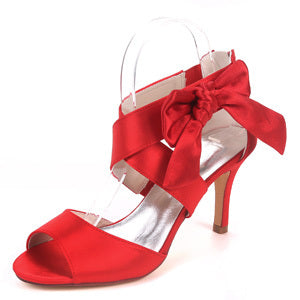 Summer crossed strap outside bow sandals shoes