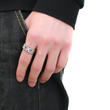 DA285 - High polished (no plating) Stainless Steel Ring with AAA Grade