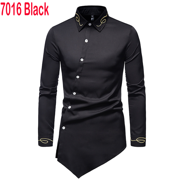 2022 Embroidery Men Casual Long Sleeve Shirts
