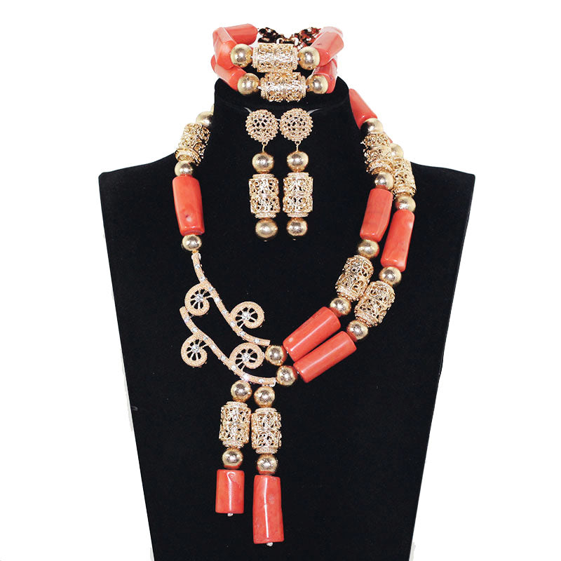 Pure Silver jewelry Indian ,Coral mala,coral necklace,Sabyasachi bride –  Nihira