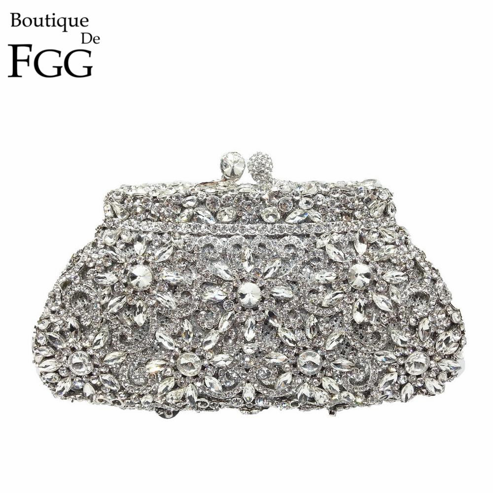 Stunning Crystal Embellished Soft Clutch Bag Evening Bag Wedding Bag - –  Amoi London