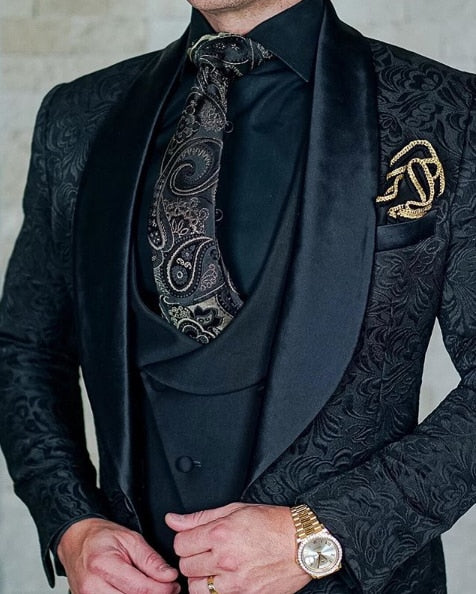 2023 italian Design Men Black Smoking Tuxedo Jacket suit