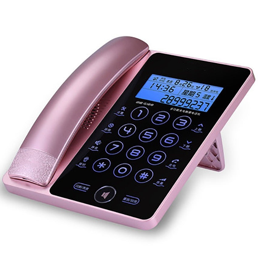 Touch Dial Corded LandlineTelephone with Colorful Backlit