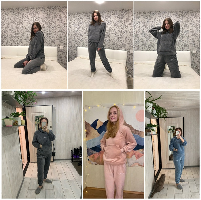 Women's Winter Sleepwear Pajamas Suit