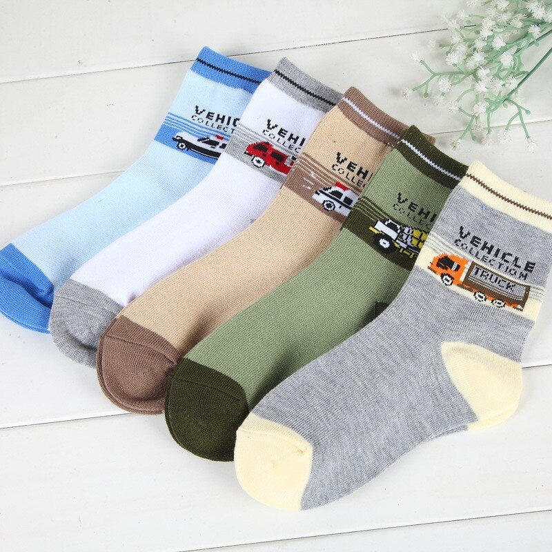 Autumn Cotton 10pieces Boys Socks for 4-9 Year kids