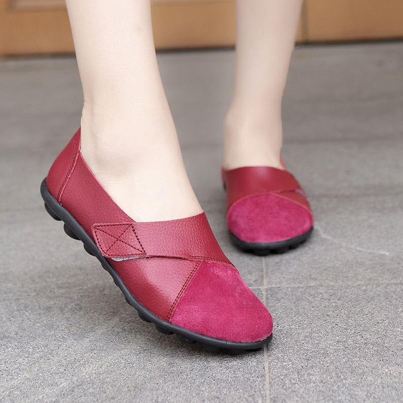 2022 Woman's Flat Soft Genuine Leather Shoes